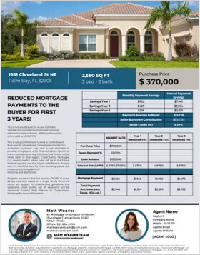 Buydown listing flyer example