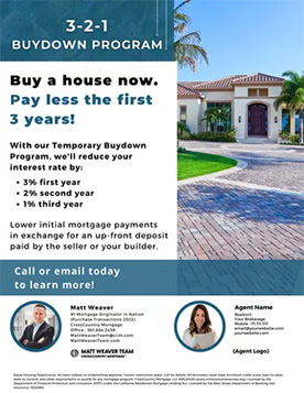 Temporary Buydown flyer example