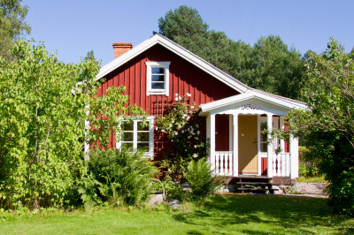 Exterior of rural home financed using a USDA loan.