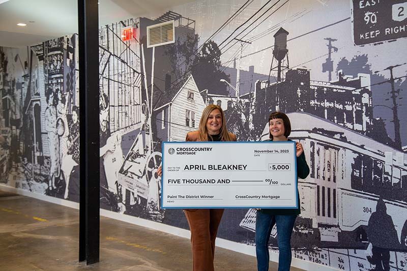 CrossCountry Mortgage announces Cleveland, OH artist, April Bleakney, as the winner of the Paint the District Competition