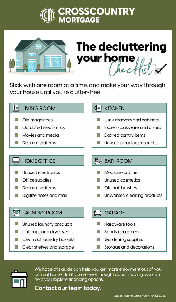 Declutter your home checklist