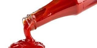 A bottle of ketchup